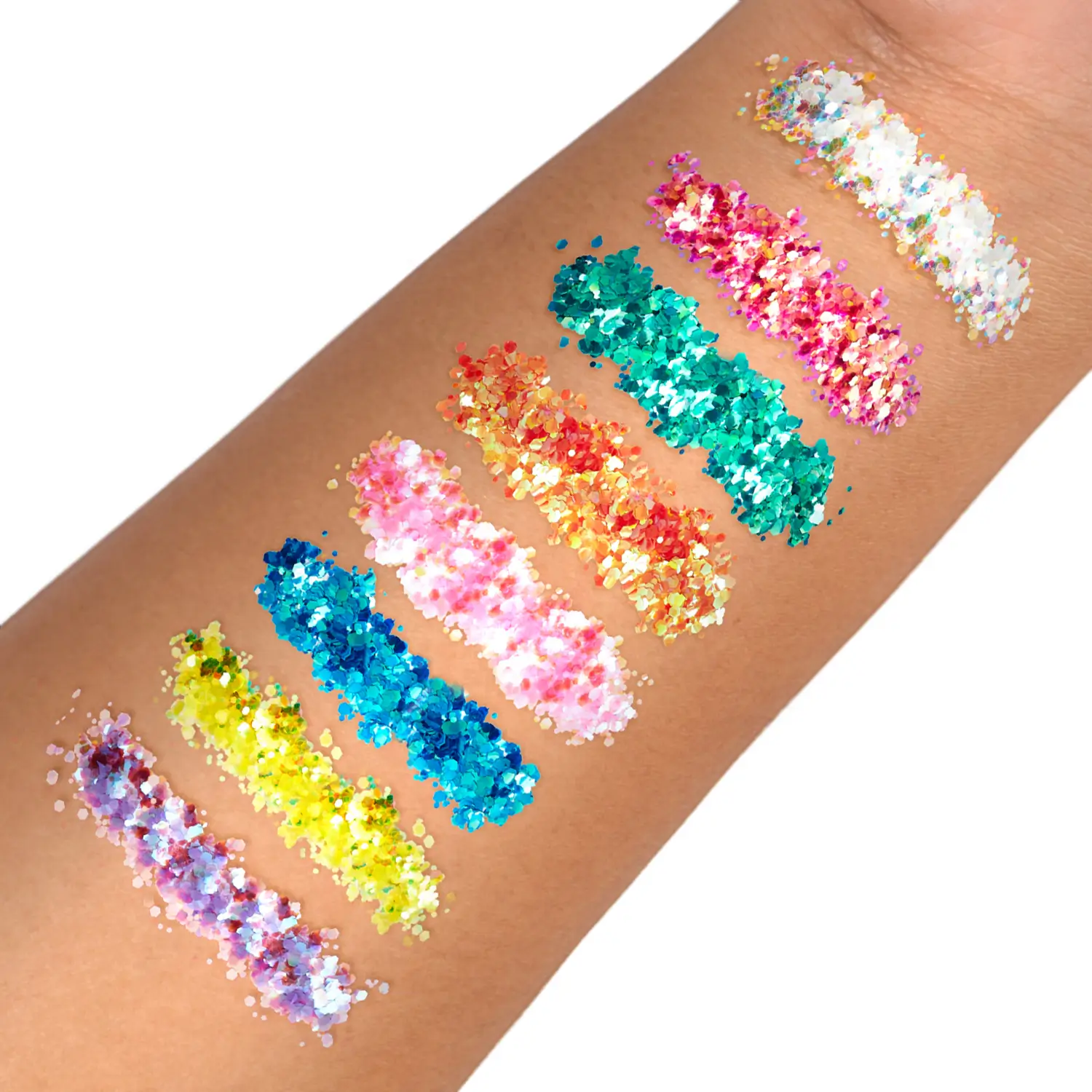 Fantasy Iridescent Chunky Glitter Pot Swatch by Glitter Me Up ™ | PaintGlow