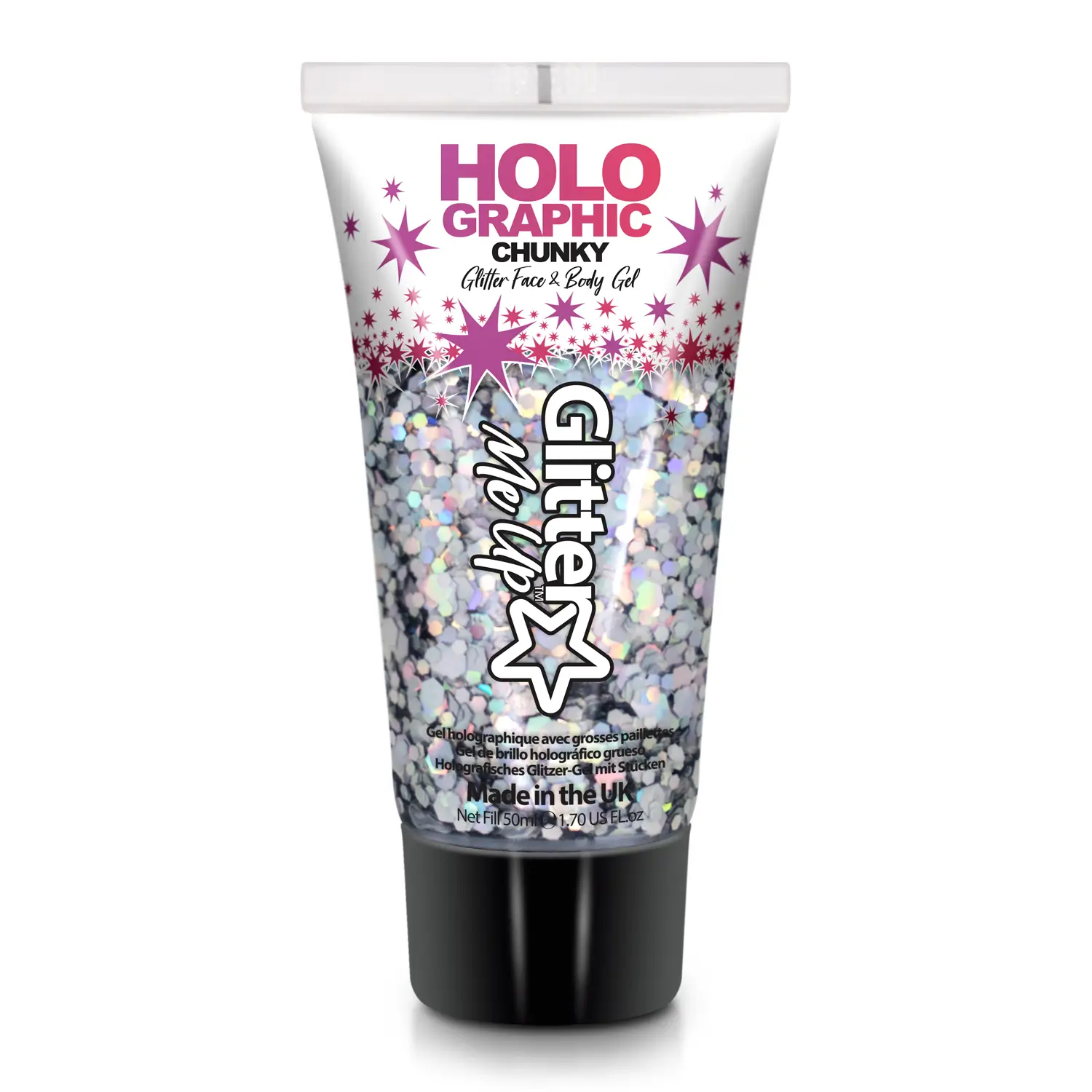 Holographic Chunky Glitter Gel 50ml by Glitter Me Up ™ | PaintGlow