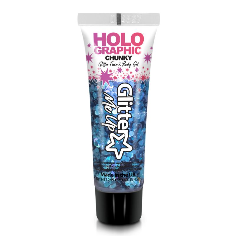 Holographic Chunky Glitter Gels - Cosmetic Blue