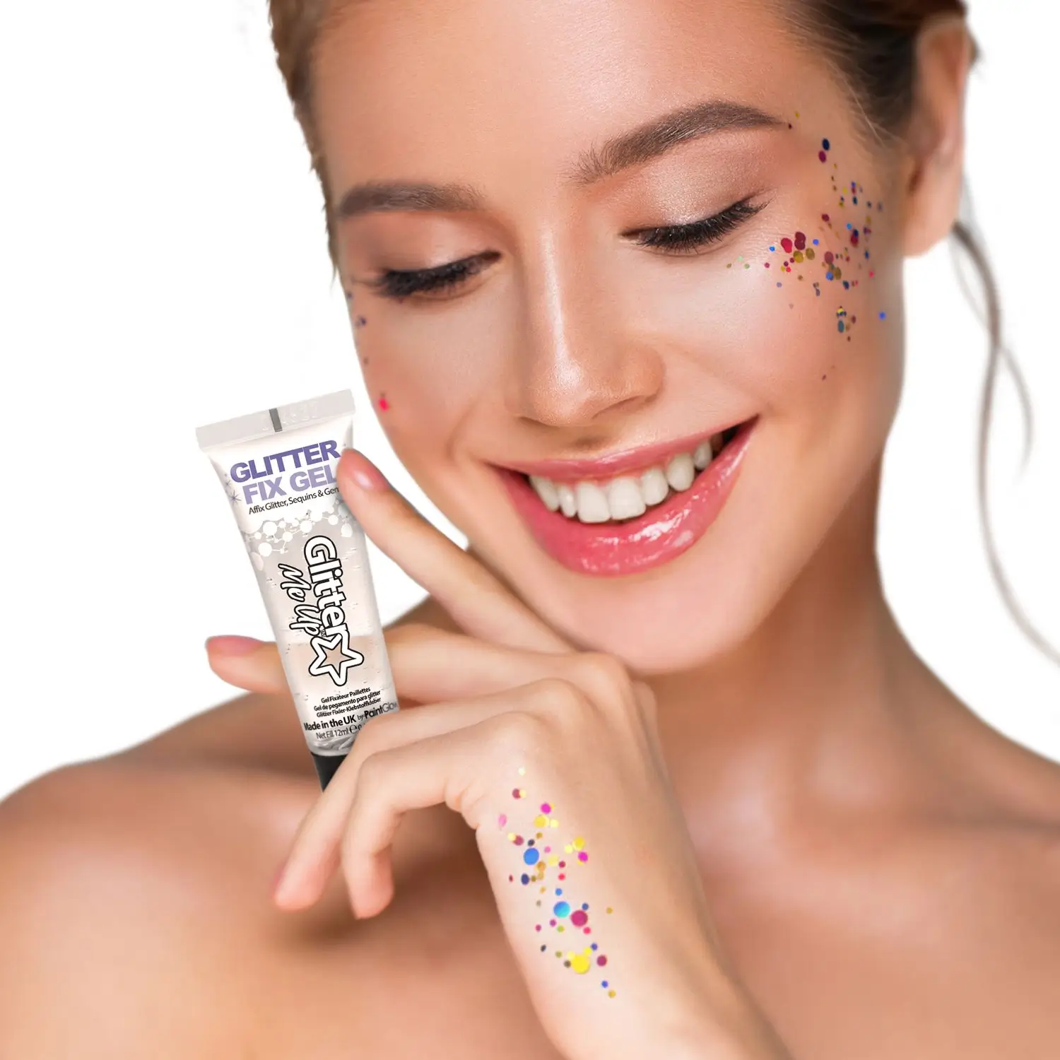 Glitter Fix Glue 12ml on Model by Glitter Me Up ™ | PaintGlow
