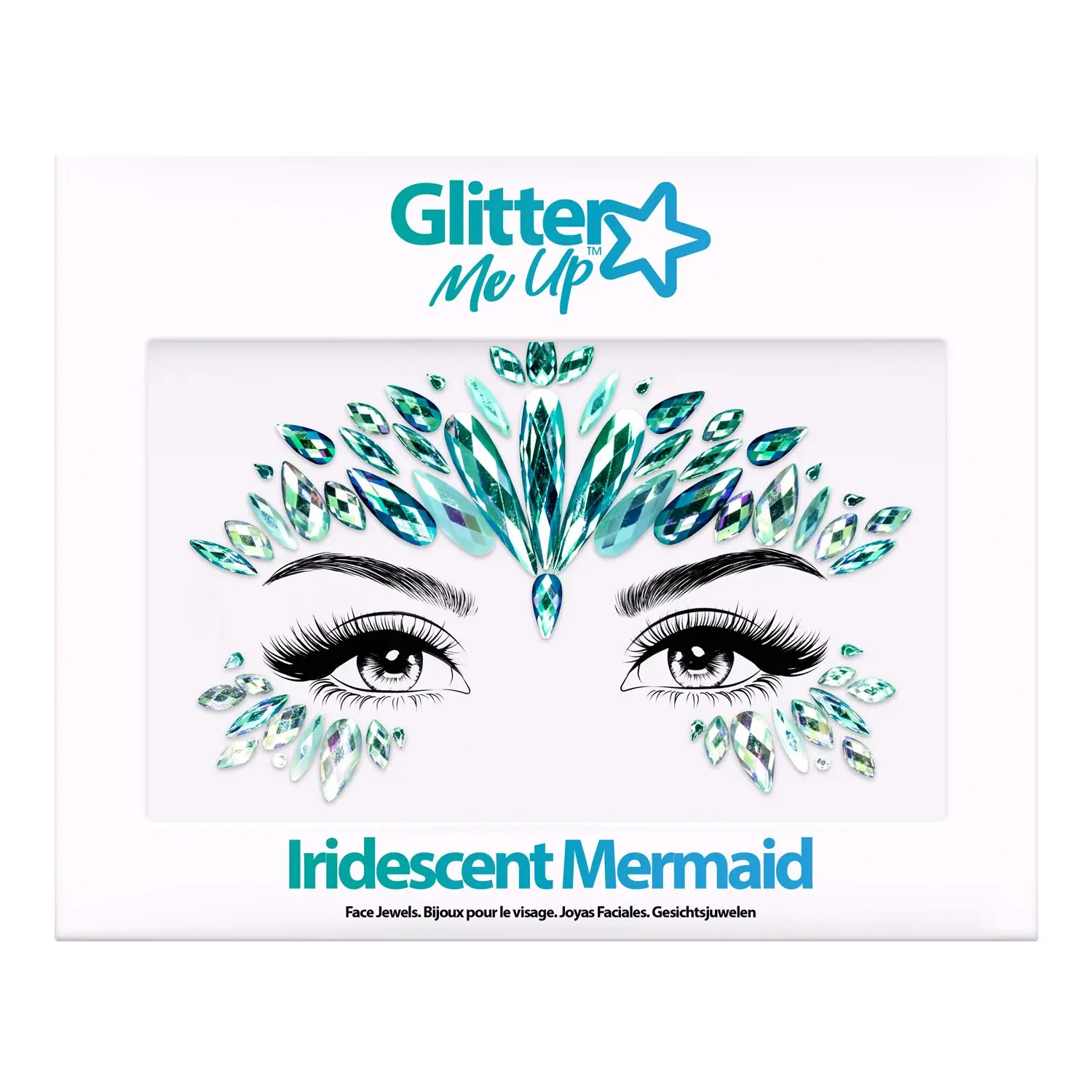 Iridescent Mermaid Face Jewels by Glitter Me Up | PaintGlow