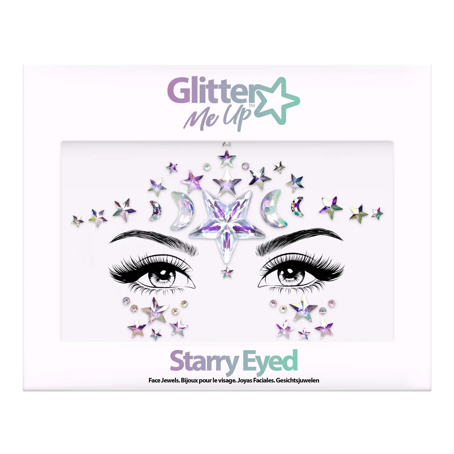 Starry Eyed Face Jewels by Glitter Me Up ™ | PaintGlow