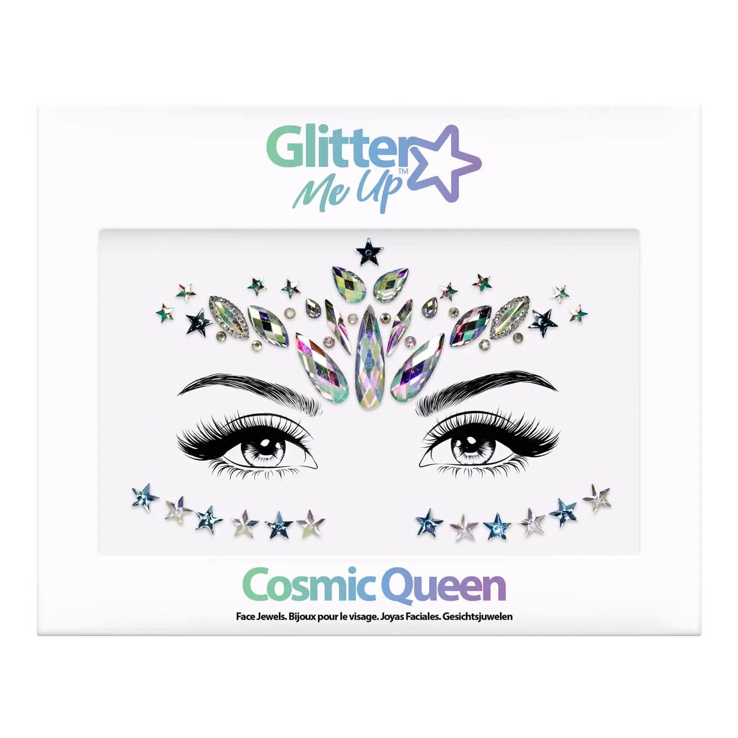 Cosmic Queen Face Jewels by Glitter Me Up ™ | PaintGlow