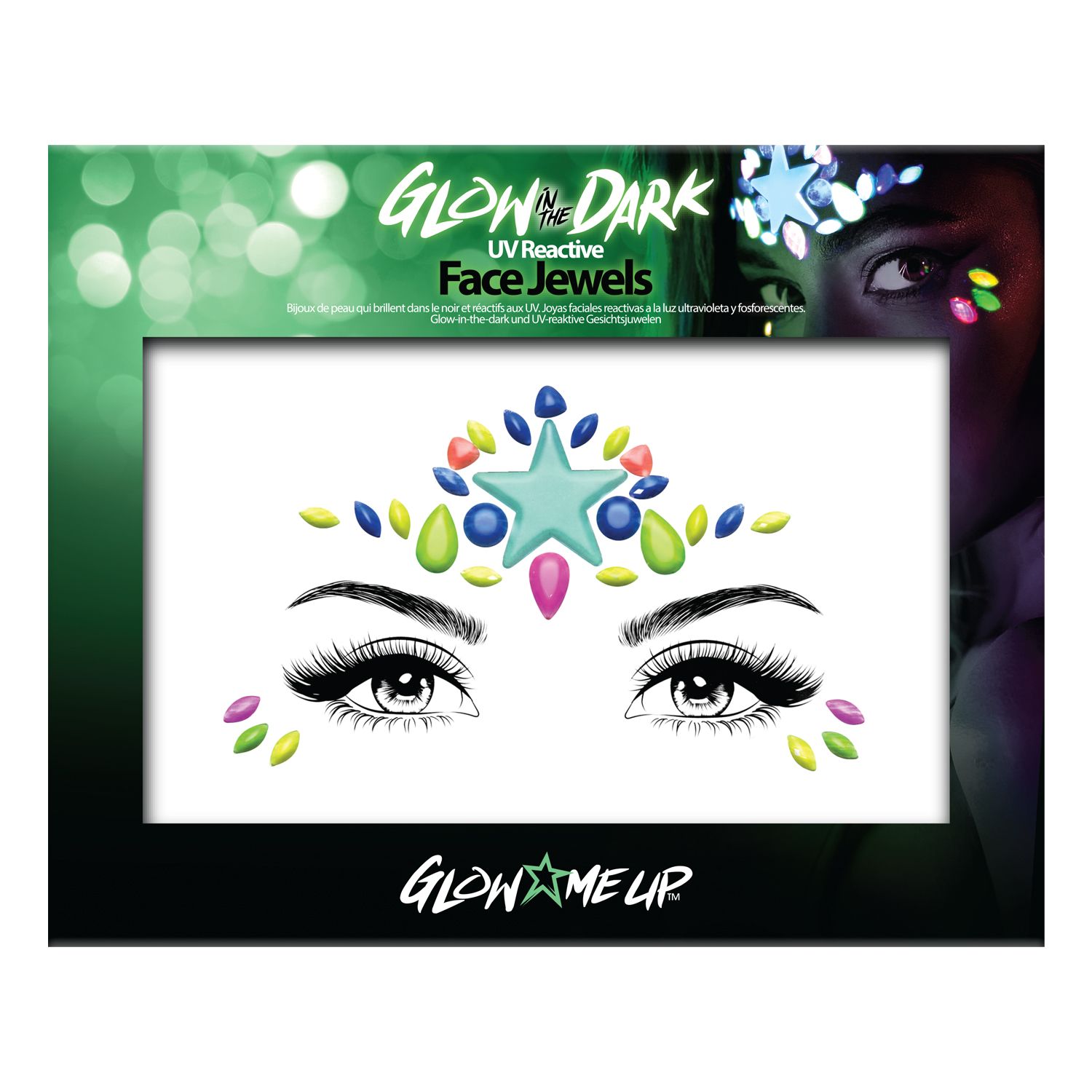 Glow in the Dark Face Jewels - Style 1